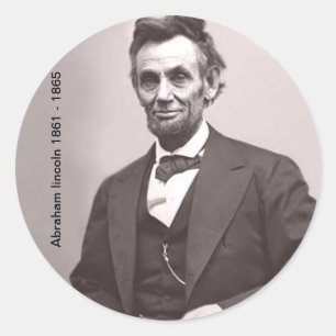 Redonda Abraham lincoln Pegatina