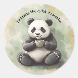 Redonda Abraza el Pegatina de los momentos silenciosos