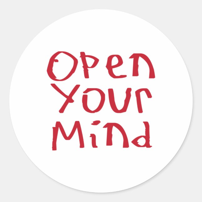 Redonda Abrir tu Pegatina mental (Anverso)