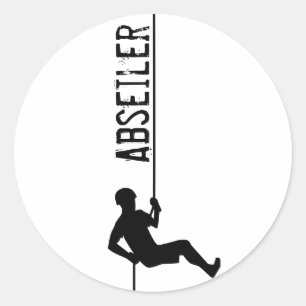 Redonda Abseiler Classic Round Pegatina