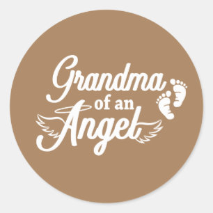 Redonda Abuela de un Pegatina de Ángel