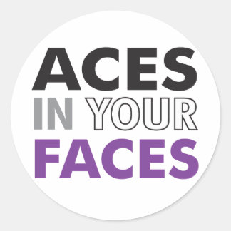 Redonda Aces In Your Faces Pegatina