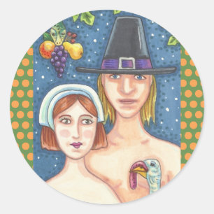 REDONDA ADAM & EVE PILGRIMS AGRADECIMIENTO A PEGATINA SHEE