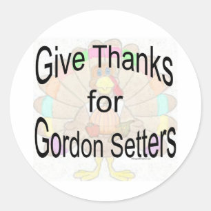 Redonda Agradecimientos al Pegatina Gordon Setters