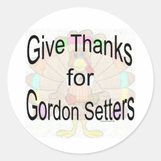 Redonda Agradecimientos al Pegatina Gordon Setters