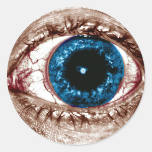 Redonda Aiy, Aiy, Aiy Blue Iris Pegatina