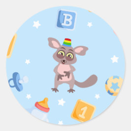 Redonda Akili y yo Pegatina de Baby Shower