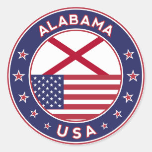 Redonda Alabama, Estados Unidos, pegatina de Alabama
