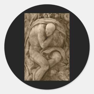 Redonda Alabaster Carving Valencia Tint Vertical Pegatina