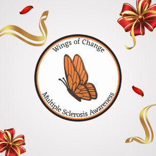 Redonda Alas del cambio Pegatina de conciencia de MS