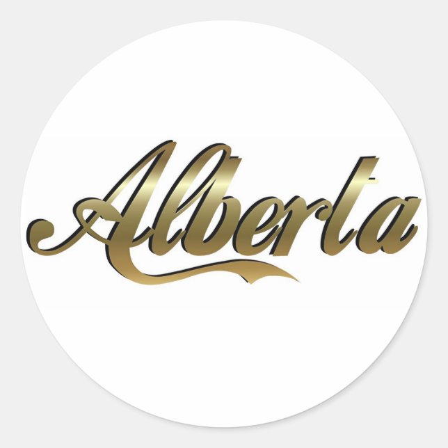 Redonda Alberta pegatina (Anverso)