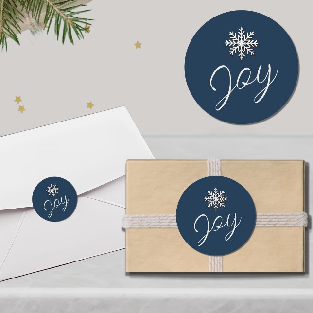 Redonda Alegre Pegatina de la ronda de vacaciones de Snowf (Subido por el creador)