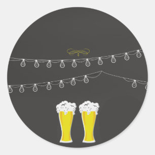 Redonda Algo está elaborando cerveza al pegatina