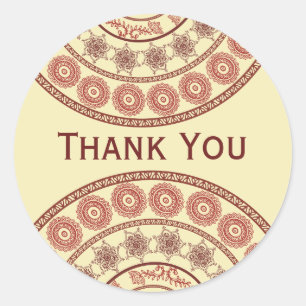 Redonda Alheña india Mehndi que casa al pegatina oval