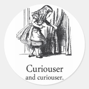 Redonda Alice In Wonderland Curiouser Round Pegatina Set