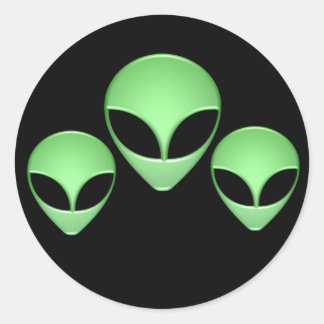 Redonda Alien Trio Black Pegatina