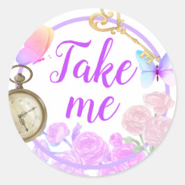 Redonda Alisa en Onederland Classic Round Pegatina