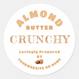 Redonda Almond Butter Classic Round Pegatina