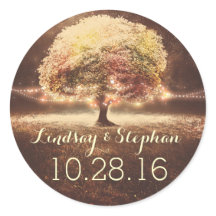 amar las luces de cadena de árbol de amor pegatina