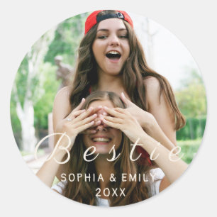 Redonda Amigas para Siempre – Pegatina Personalizada con F