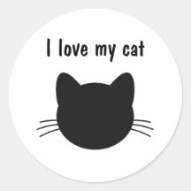 Amo a mi Pegatina de gatos