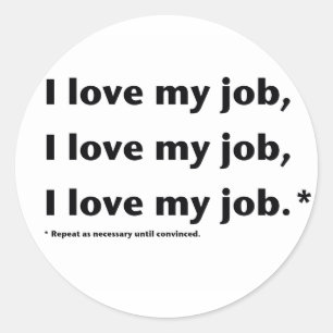 Redonda Amo a mi pegatina de Job*
