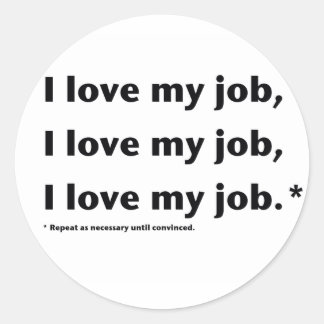 Redonda Amo a mi pegatina de Job*