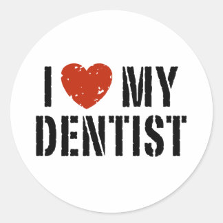 Redonda Amo a mi Pegatina dentista