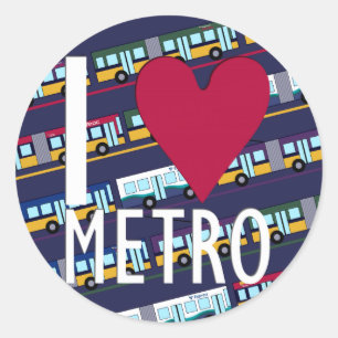 Redonda Amo al Pegatina del Metro