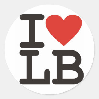 Redonda Amo al Pegatina LB