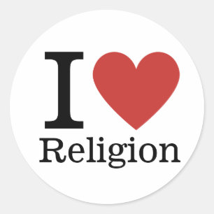 Redonda ❤️ Amo al PEGATINA religioso