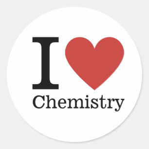 Redonda ❤️ Amo PEGATINA de Química