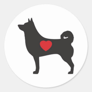 Redonda Amor Shiba Inu - pegatina del círculo