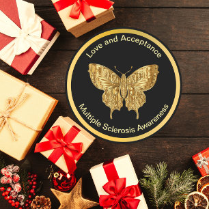 Redonda Amor y aceptación Pegatina de conciencia de MS