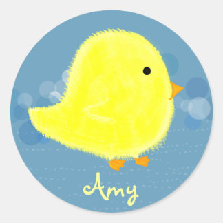 Redonda Amy Baby Chick Pegatina 369MyName