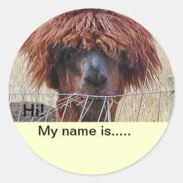 Redonda Añadir el Pegatina de nombre