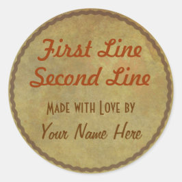 Redonda Añadir el pegatina de regalo personalizado para el