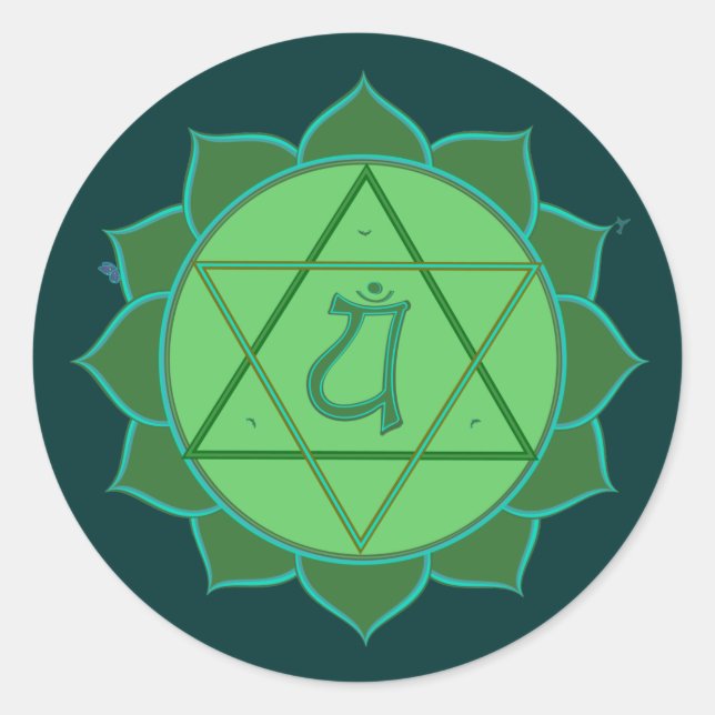 Redonda Anahata Chakra Pegatina (Anverso)