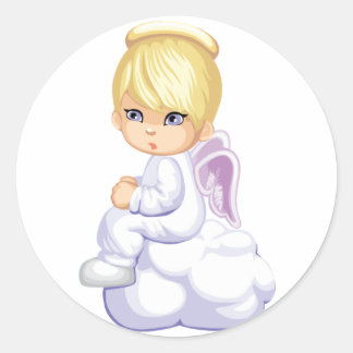 Redonda Angel Boy Pegatina