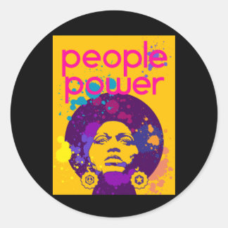 Redonda Angela Davis Poster Pegatina