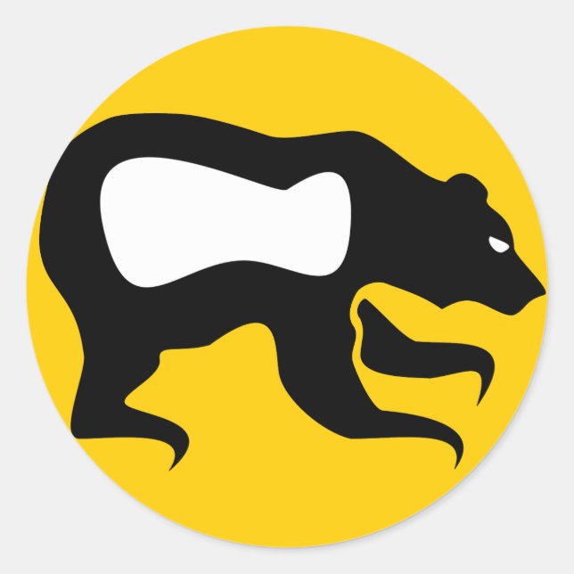 Redonda Anishinabek Dodem Mukwah Pegatina (Anverso)