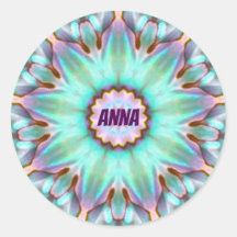 ANNA ~ Fractal Pegatina Paua Shell personalizado ~