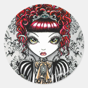 Redonda Annie Gothic Victorian Fae Pegatina