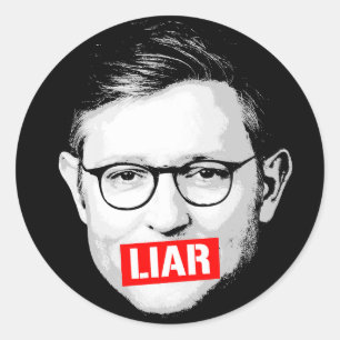 Redonda Anti Mike Johnson Liar Pegatina