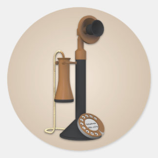 Redonda Antiguo Pegatina de teléfonos de moda