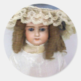 Redonda Antique Doll Pegatina