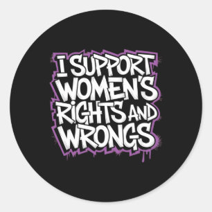 Redonda Apoyo a la Pegatina de Derechos de la Mujer