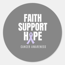 Redonda apoyo de fe esperanza Pegatina de conciencia de to