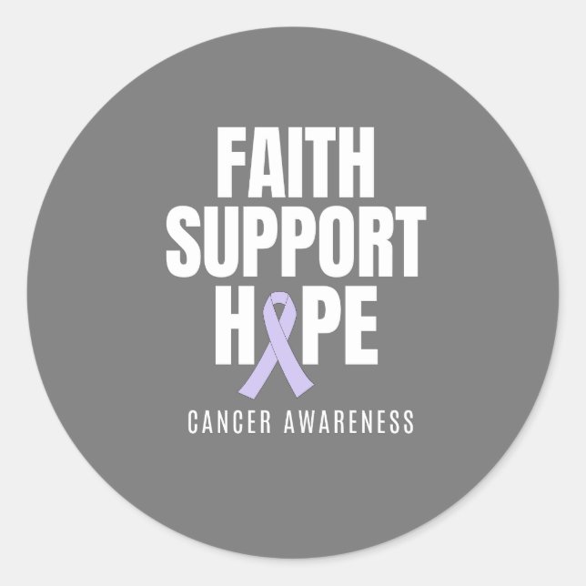 Redonda apoyo de fe esperanza Pegatina de conciencia de to (Anverso)