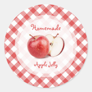 Redonda Apple Jam Jelly o Applesauce pegatina